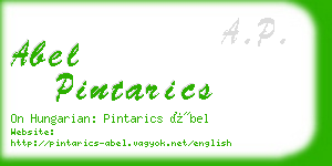 abel pintarics business card